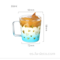 Tazas de té de vidrio de color de gradiente